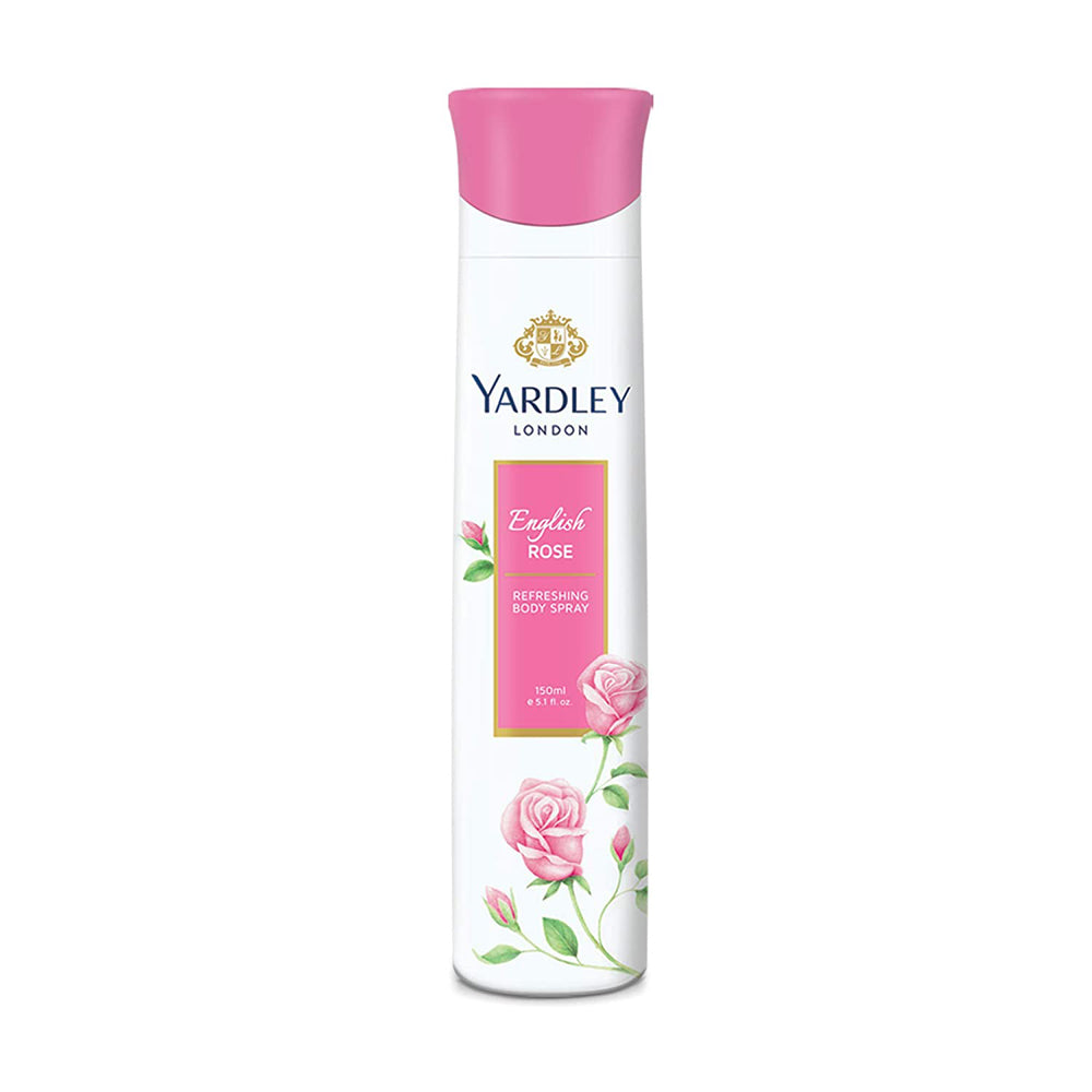 Yardley London English Rose Refreshing Deo Body Spray for Women, 150ml
