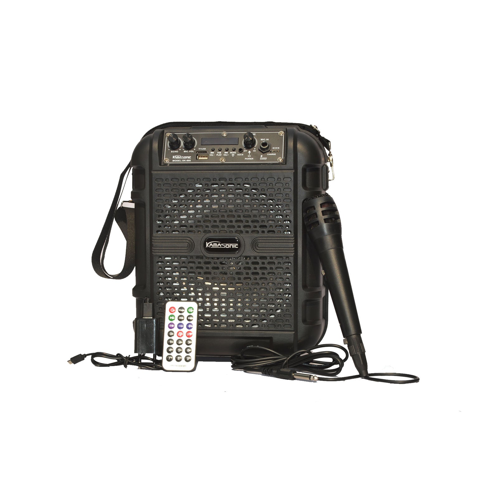 TR-866L Portable Bluetooth Trolley Speaker With Wire Microphone