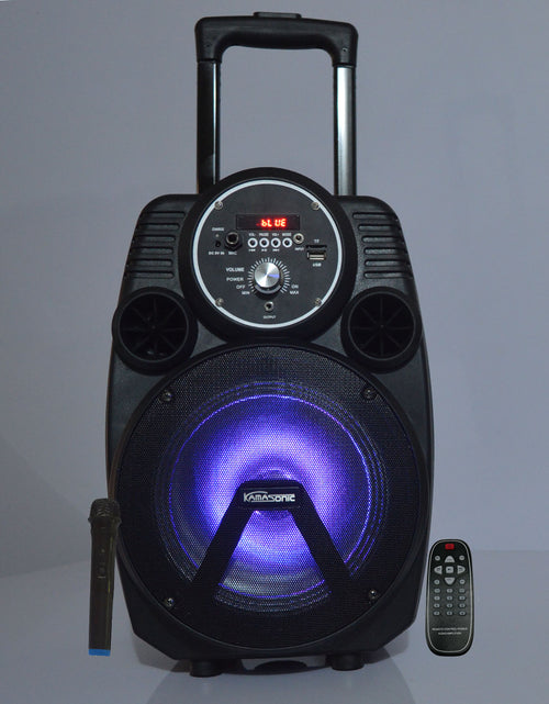 Load image into Gallery viewer, TR-8480L Rechargeable Bluetooth Trolley Speaker With Wireless Microphone

