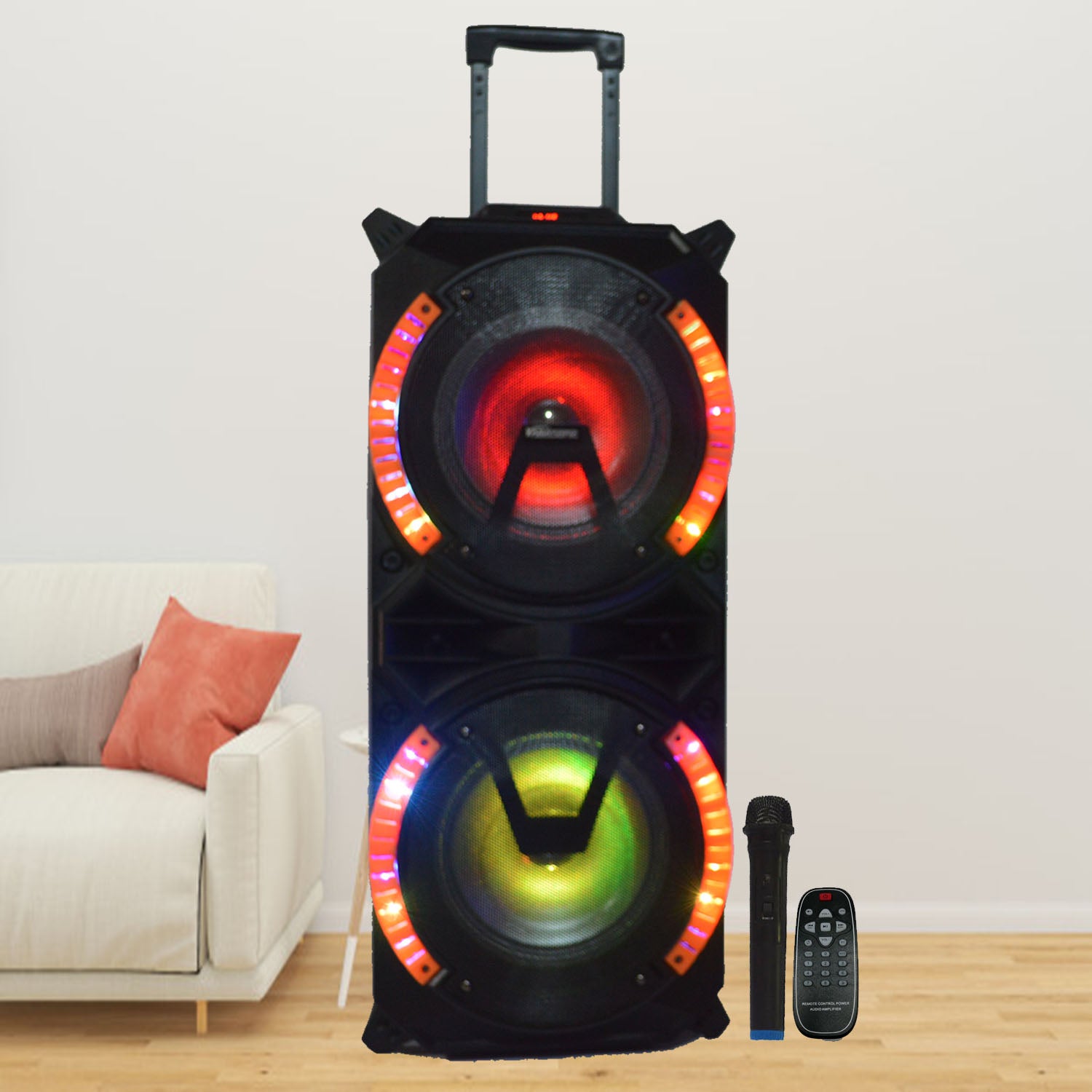 TR-8803L portable Bluetooth Trolley Speaker With Wireless Microphone