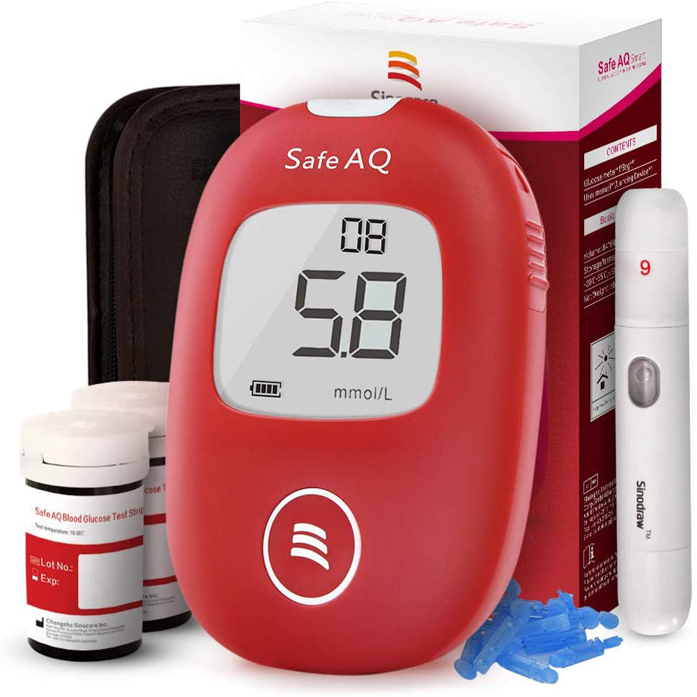 Sinocare Safe AQ Smart Glucometer Blood Glucose Test Meter Diabetes Test Machine Blood Glucose Monitoring System